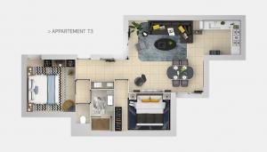 Appartement T3 - Plans masses