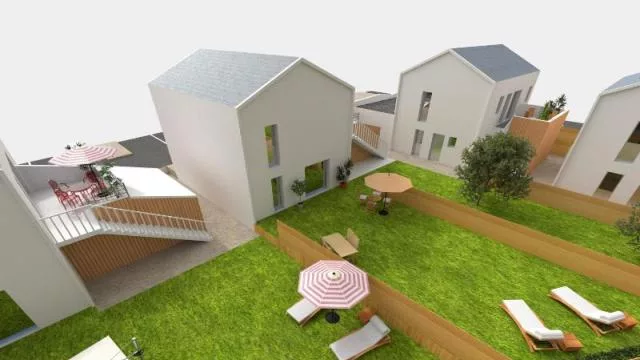 Pose de la première pierre des maisons groupées à Orgères